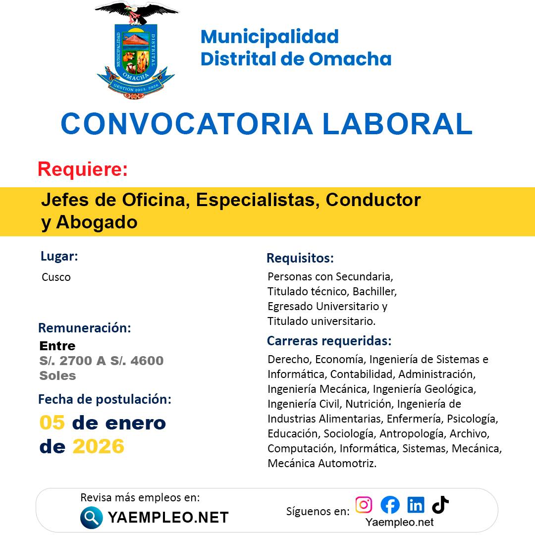 Oportunidad Laboral 