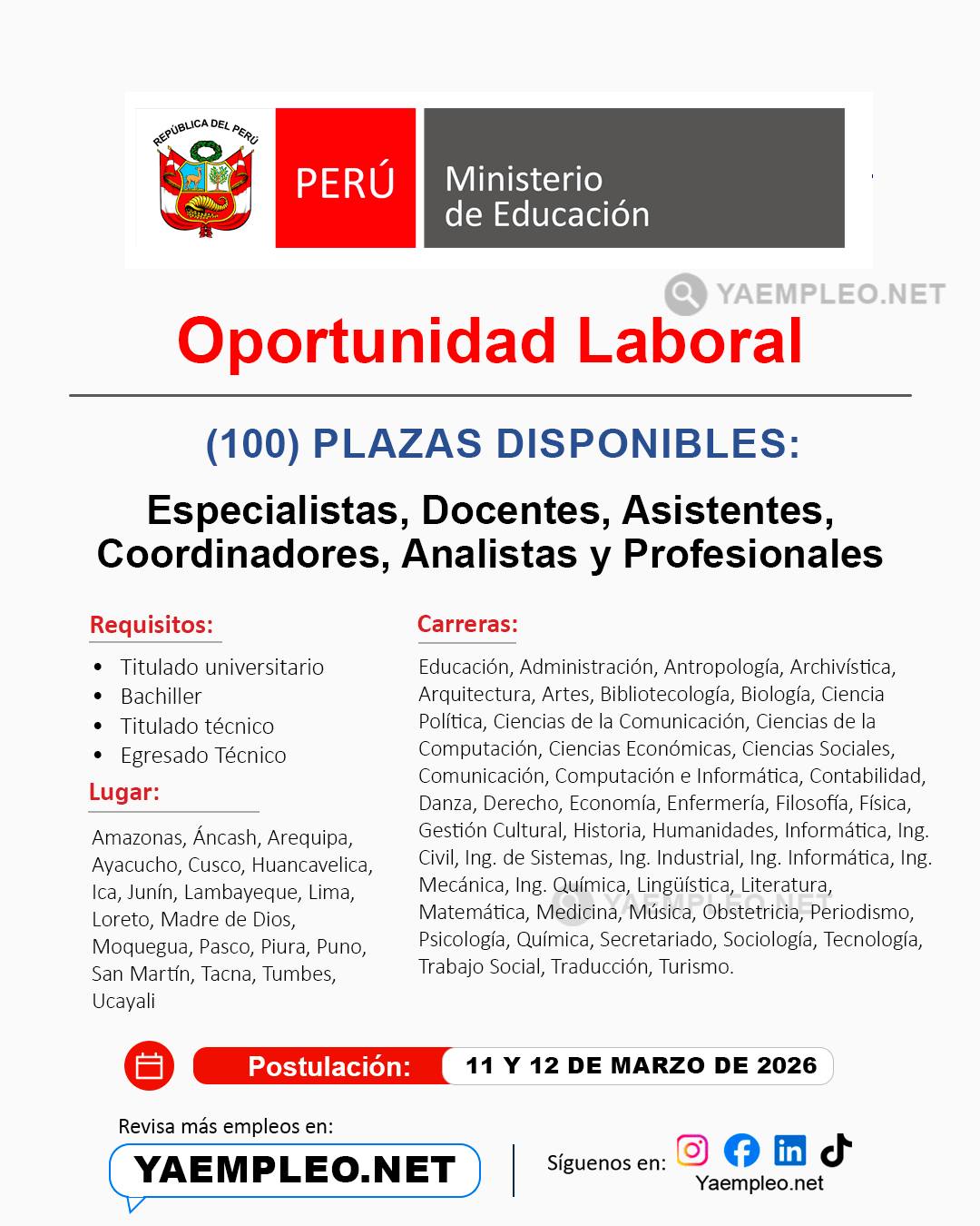 Oportunidad Laboral 